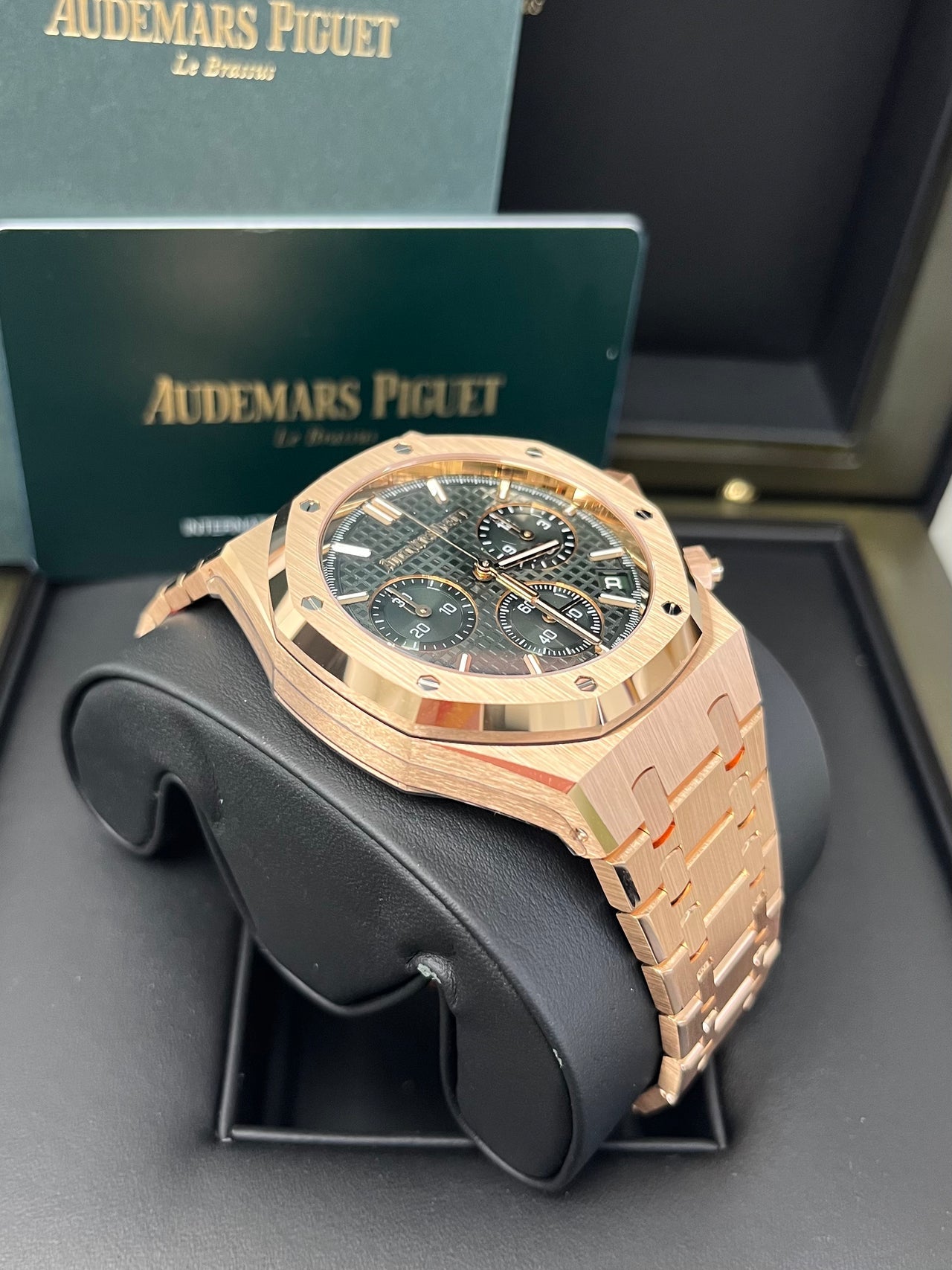 Royal Oak Chronograph 41 Rose Gold Green Dial
