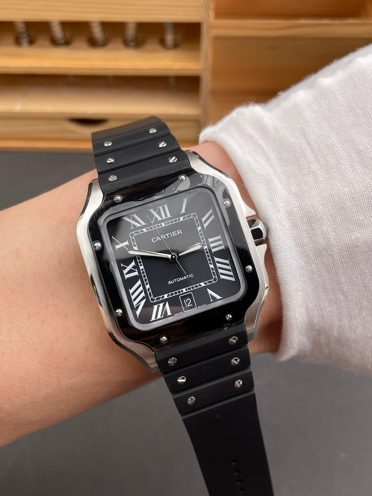 Santos de Cartier Large Black ADLC