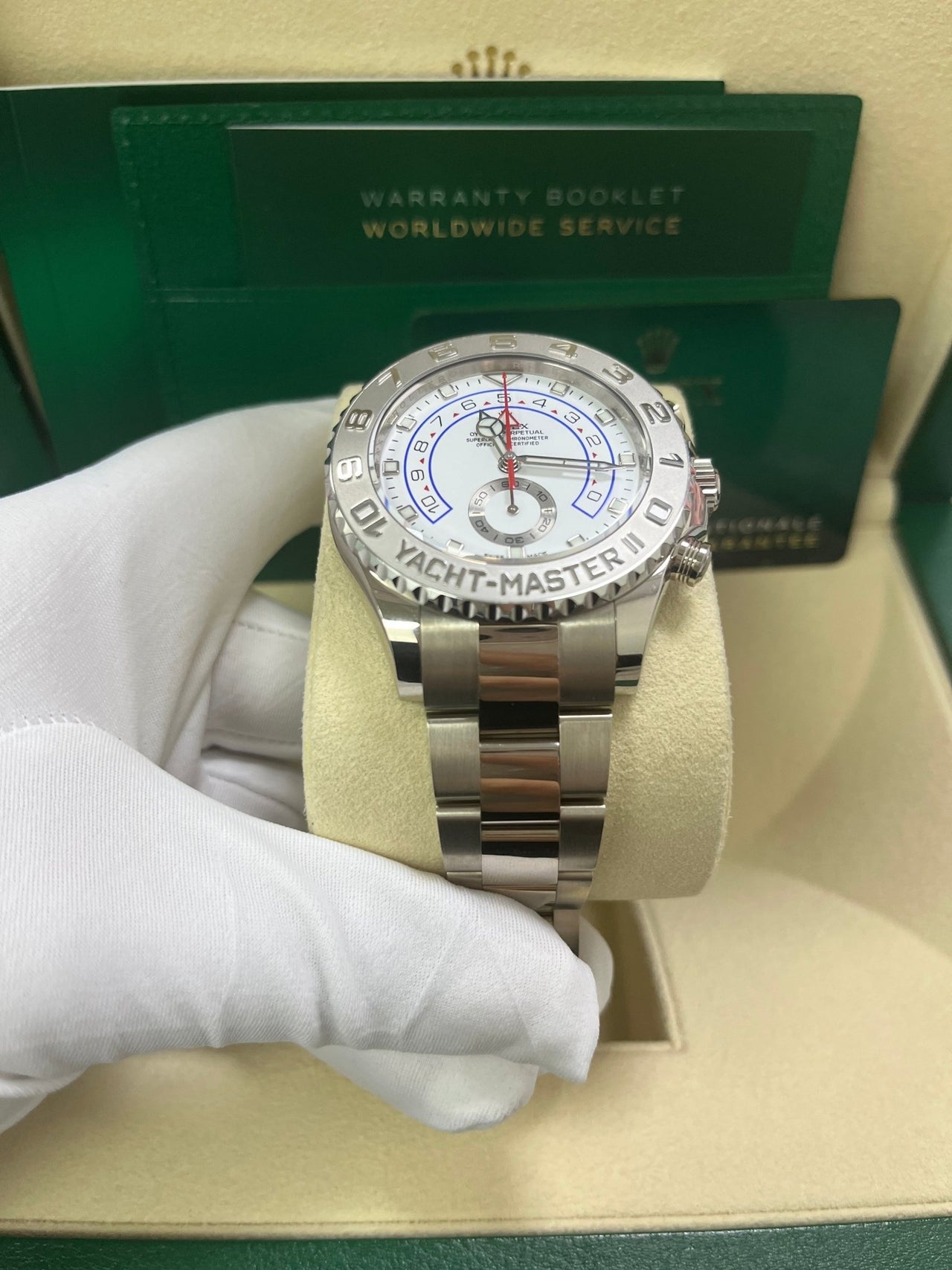 Yacht-Master II White Dial Platinum Bezel