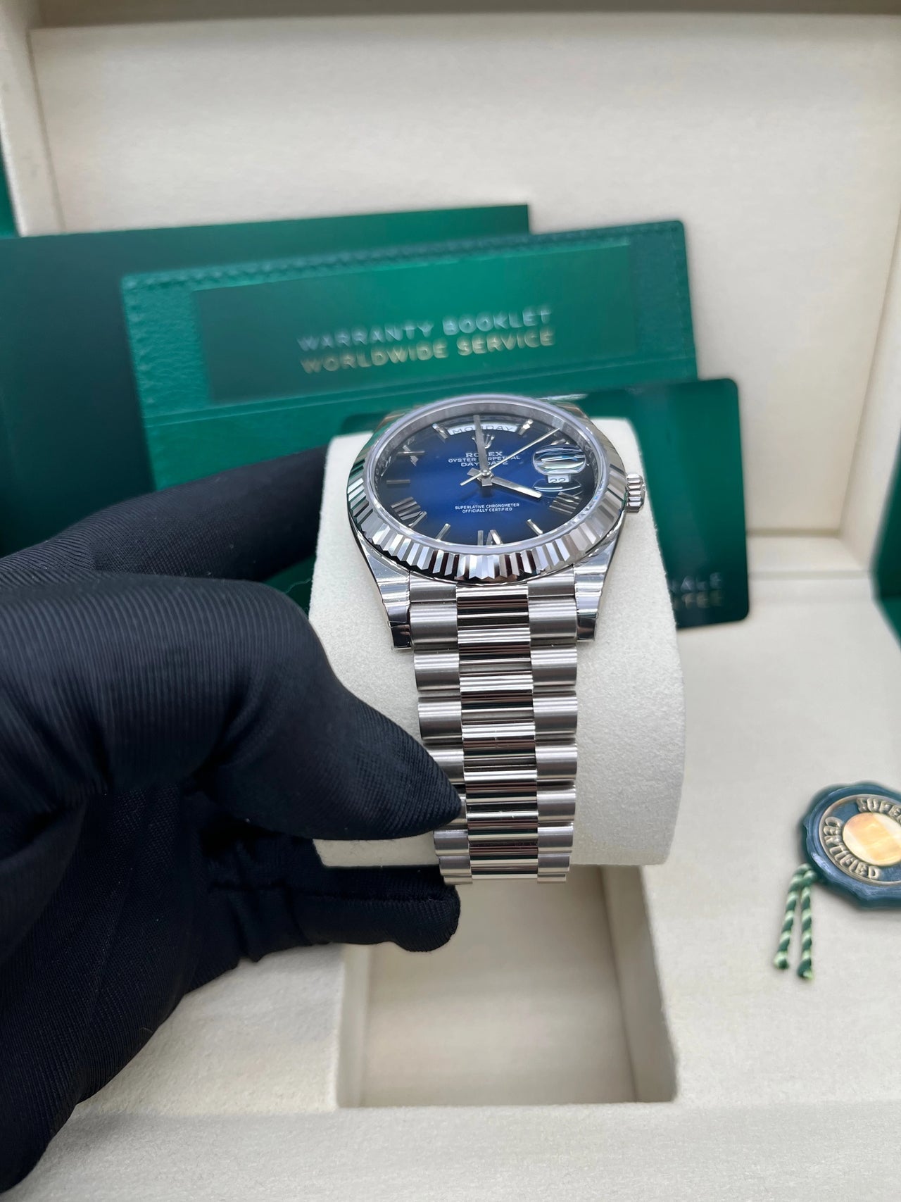 Day-Date 40 Blue Ombré Roman White Gold President
