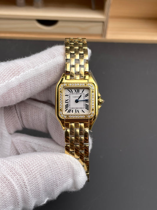 Panthere de Cartier Small Gold Diamond Bezel