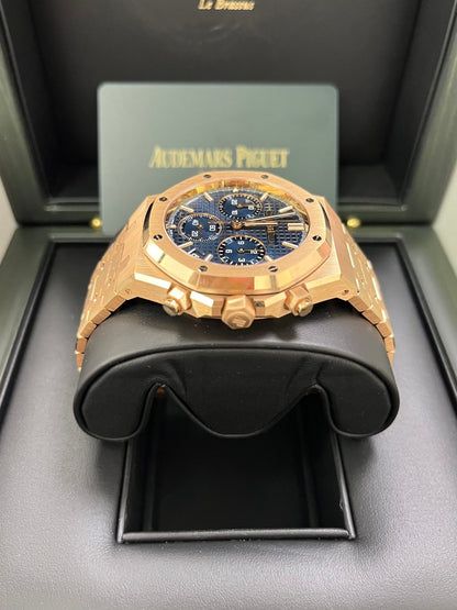 Royal Oak Chronograph 41 Rose Gold Blue Dial