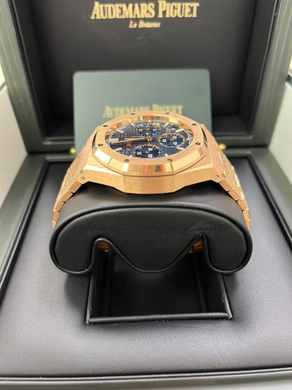 Royal Oak Chronograph 41 Rose Gold Blue Dial