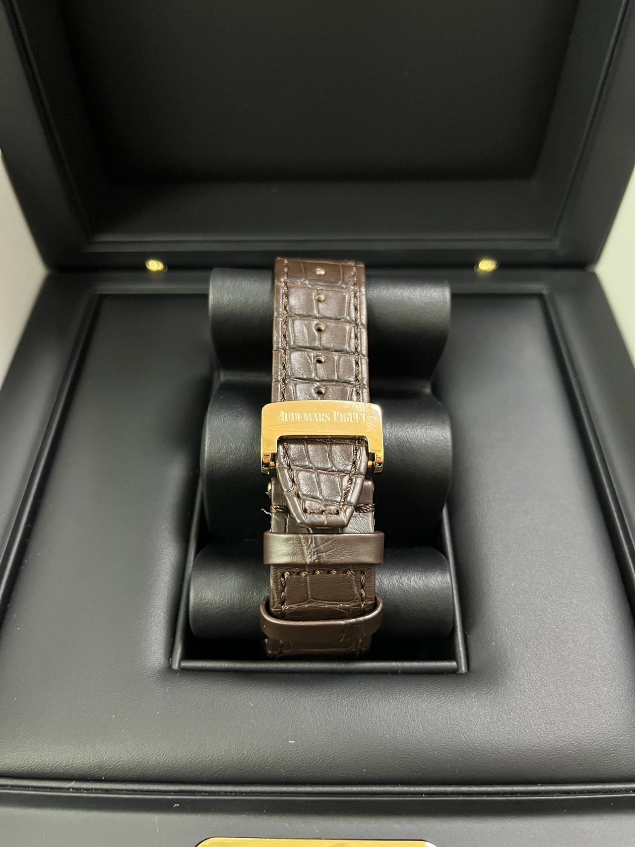 Royal Oak Chronograph 41 Rose Gold Brown Dial Strap