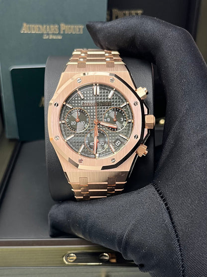 Royal Oak Chronograph 41 Rose Gold Green Dial
