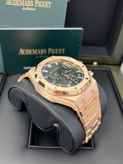 Royal Oak Chronograph 41 Rose Gold Green Dial