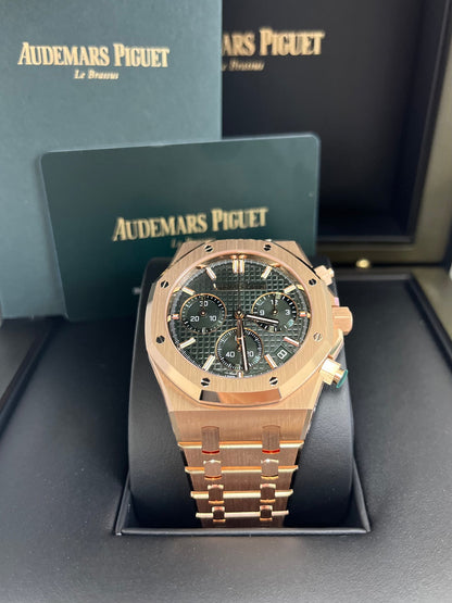 Royal Oak Chronograph 41 Rose Gold Green Dial