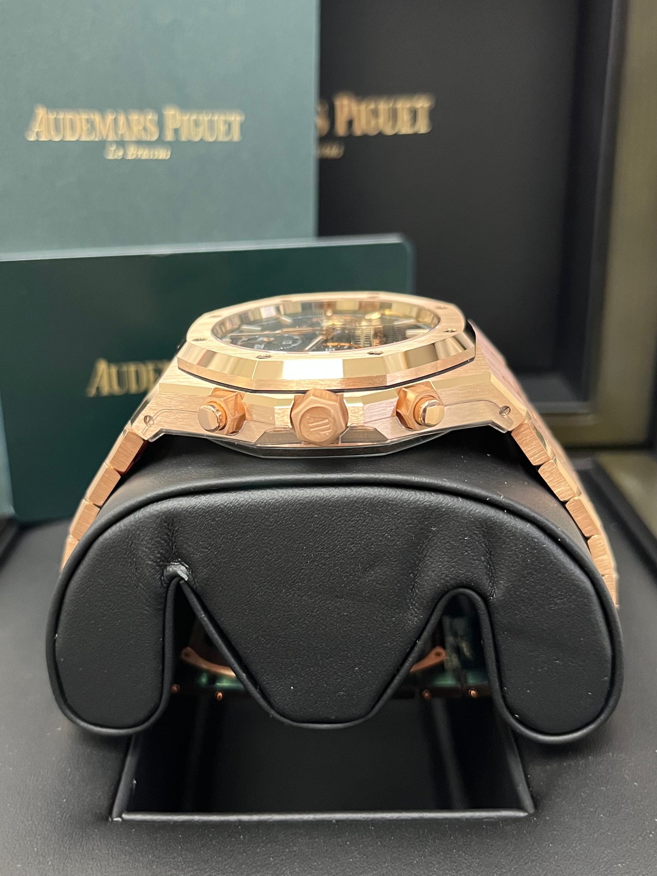 Royal Oak Chronograph 41 Rose Gold Green Dial