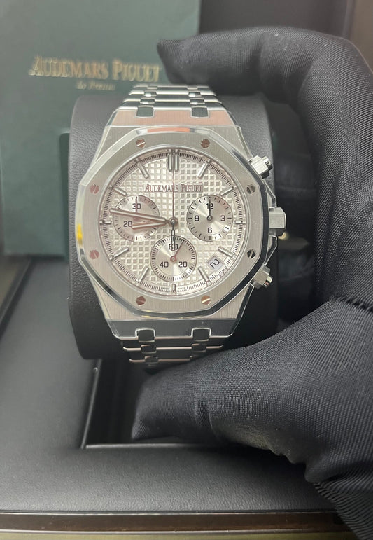 Royal Oak Chronograph 41 Steel White Dial