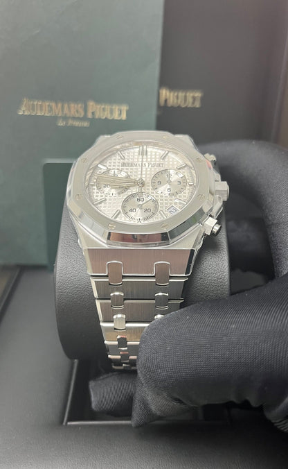 Royal Oak Chronograph 41 Steel White Dial