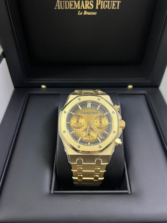 Royal Oak Chronograph 41 Yellow Gold Smoked Champagne