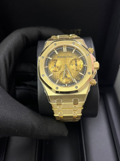 Royal Oak Chronograph 41 Yellow Gold Smoked Champagne