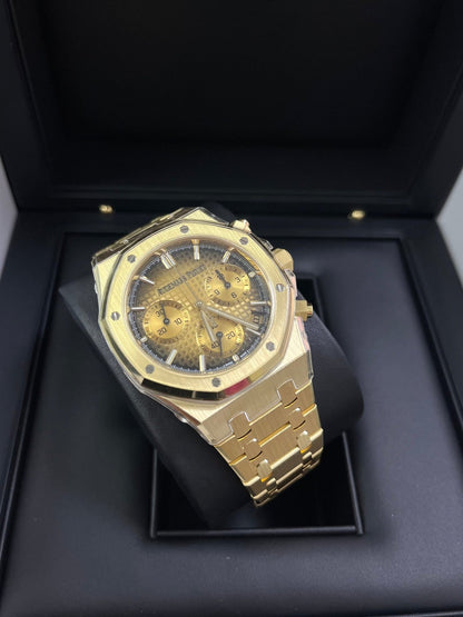Royal Oak Chronograph 41 Yellow Gold Smoked Champagne