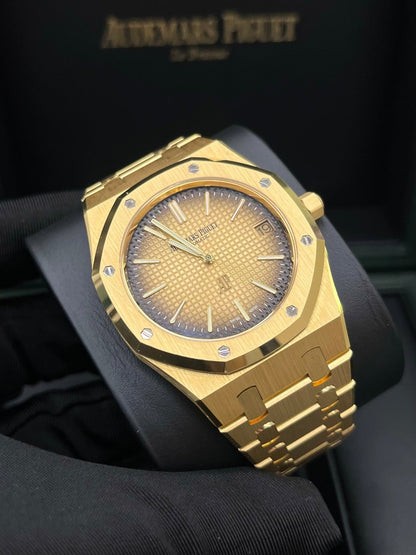 Royal Oak Jumbo Extra-Thin 39 '50th Anniversary' Smoked Gold
