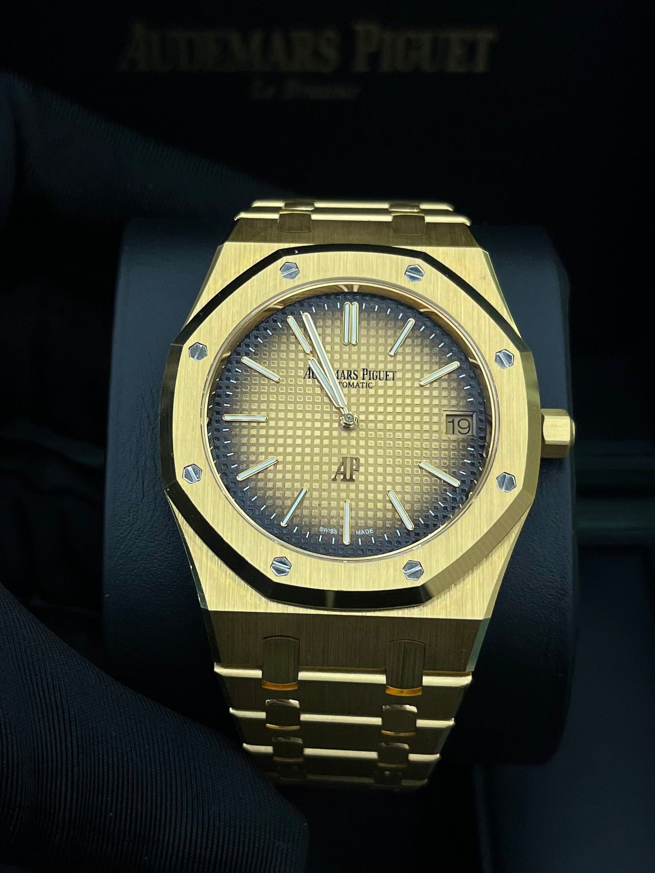 Royal Oak Jumbo Extra-Thin 39 '50th Anniversary' Smoked Gold