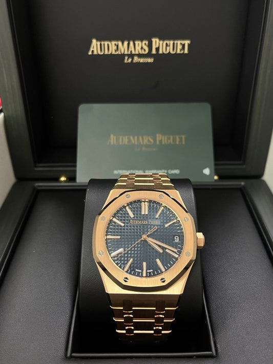 Royal Oak Selfwinding 41 Rose Gold Blue Dial