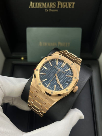 Royal Oak Selfwinding 41 Rose Gold Blue Dial