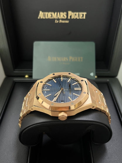 Royal Oak Selfwinding 41 Rose Gold Blue Dial