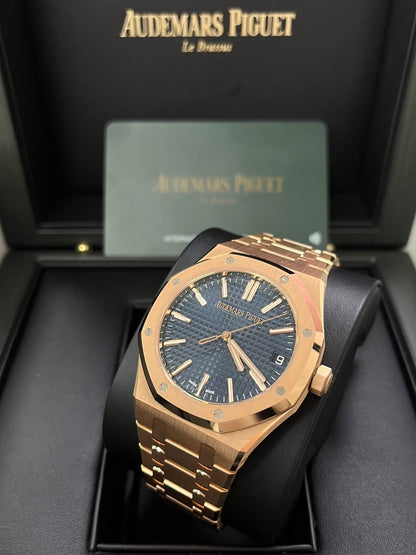 Royal Oak Selfwinding 41 Rose Gold Blue Dial