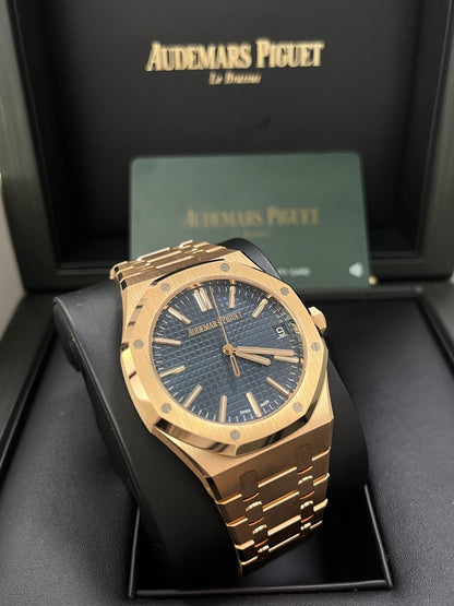 Royal Oak Selfwinding 41 Rose Gold Blue Dial