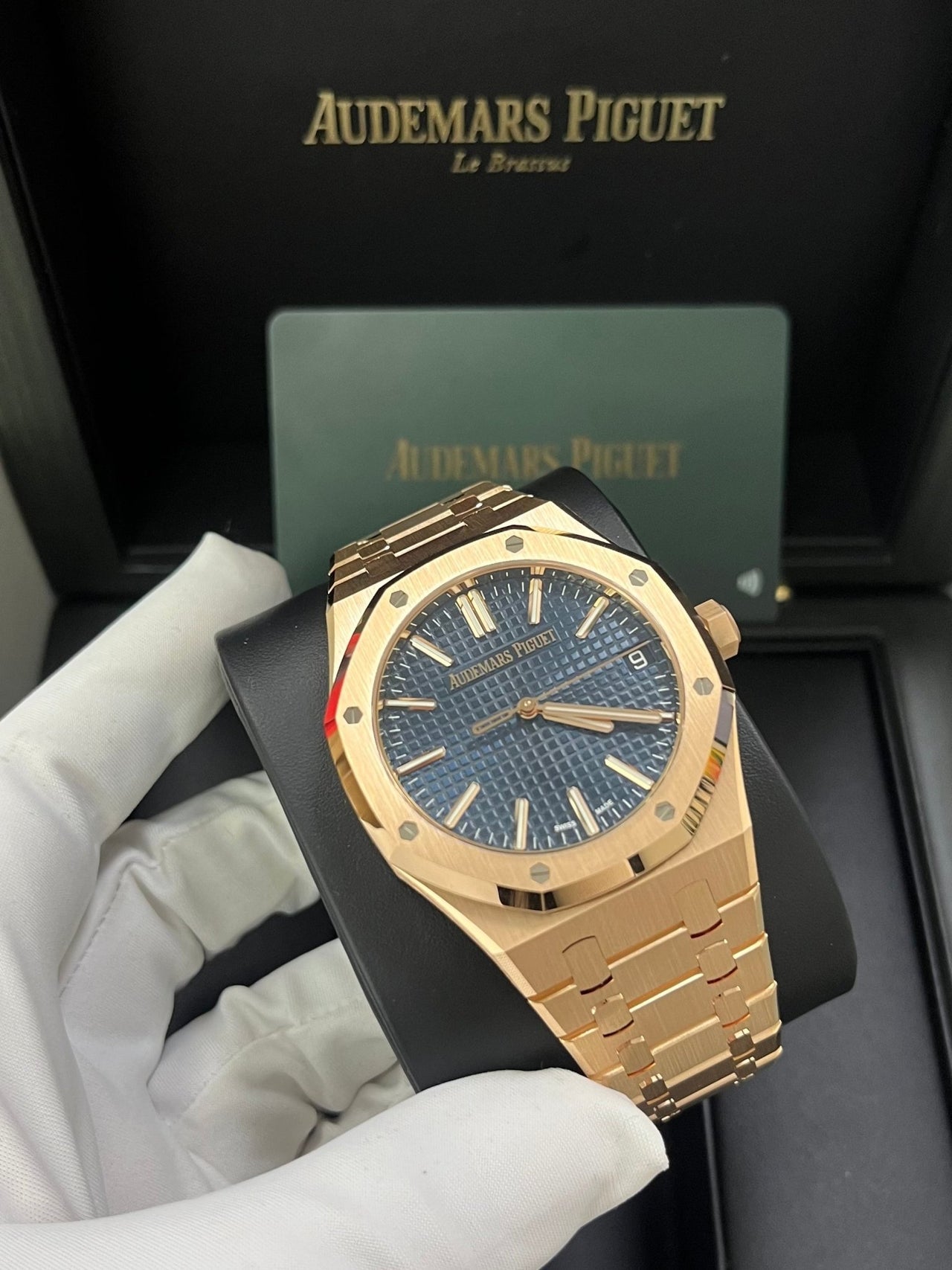 Royal Oak Selfwinding 41 Rose Gold Blue Dial