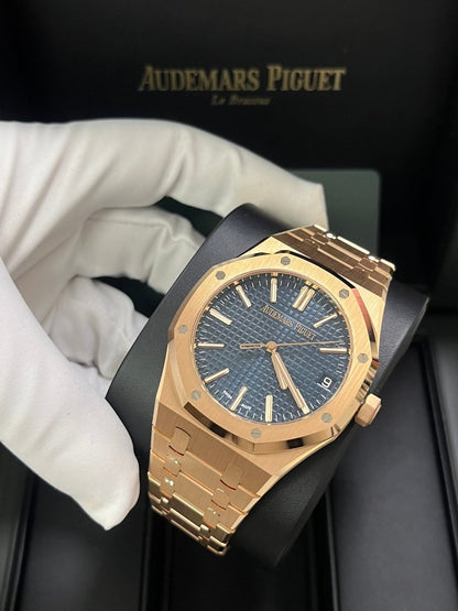 Royal Oak Selfwinding 41 Rose Gold Blue Dial