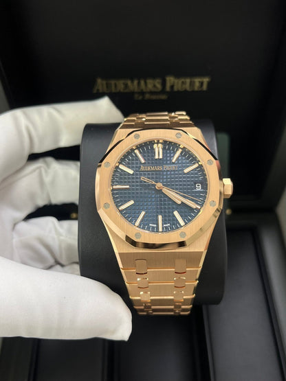 Royal Oak Selfwinding 41 Rose Gold Blue Dial