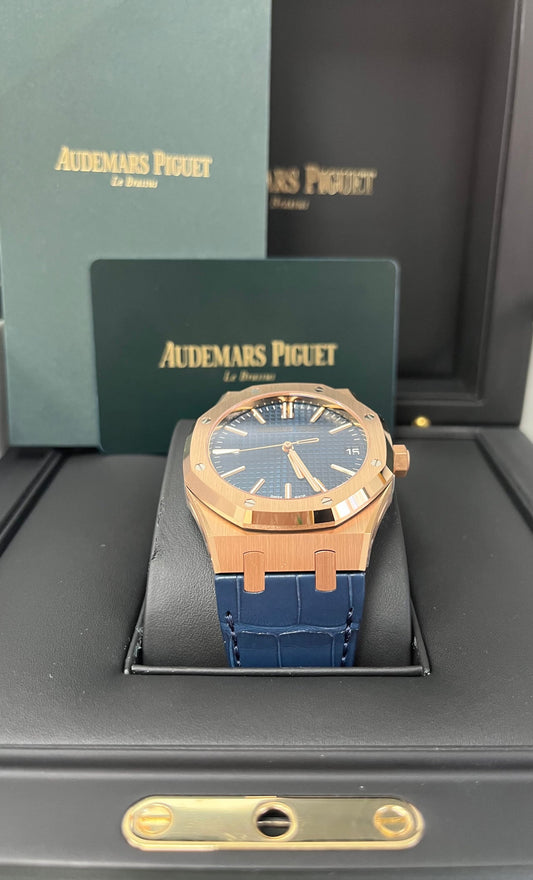 Royal Oak Selfwinding 41 '50th Anniversary' Rose Gold Blue Dial Strap