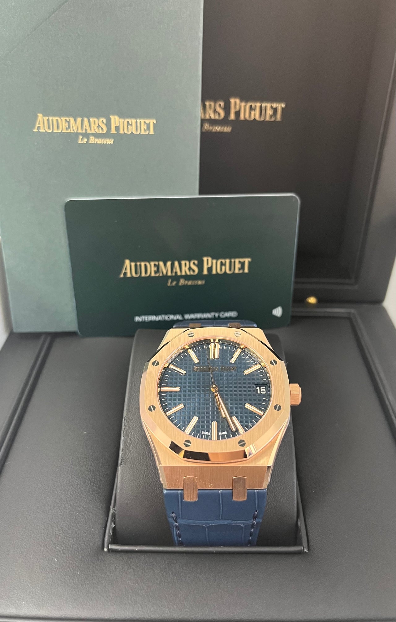 Royal Oak Selfwinding 41 '50th Anniversary' Rose Gold Blue Dial Strap