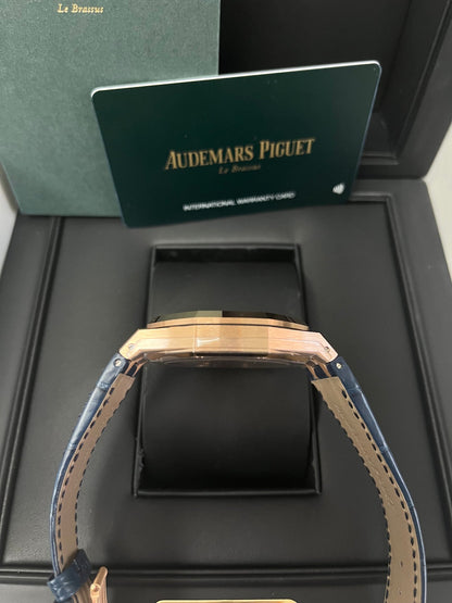 Royal Oak Selfwinding 41 '50th Anniversary' Rose Gold Blue Dial Strap