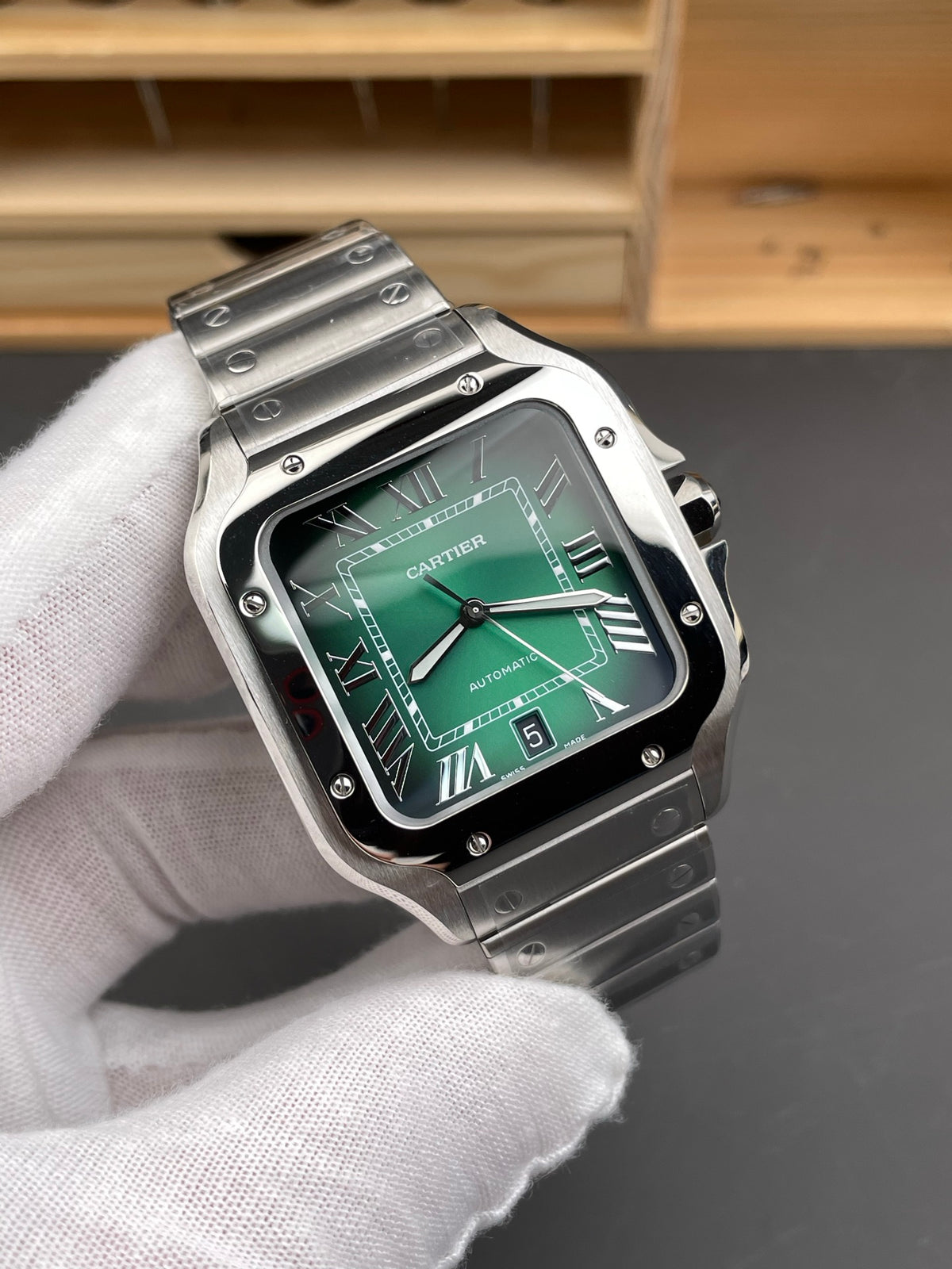 Santos de Cartier Large Green Dial