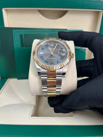 Datejust 41 'Wimbledon' Yellow Gold Oyster