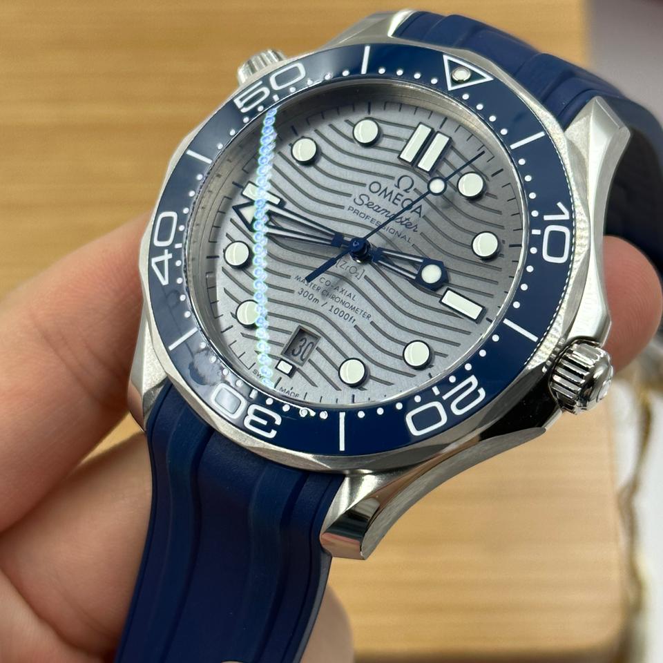 Seamaster Diver 300M Grey Dial Blue Strap