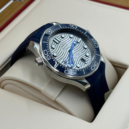 Seamaster Diver 300M Grey Dial Blue Strap