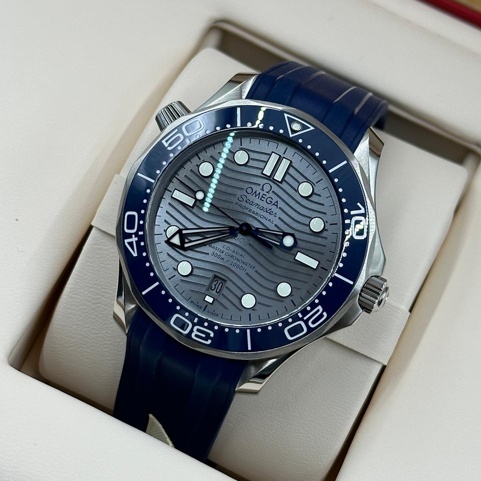 Seamaster Diver 300M Grey Dial Blue Strap