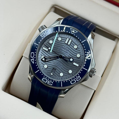Seamaster Diver 300M Grey Dial Blue Strap