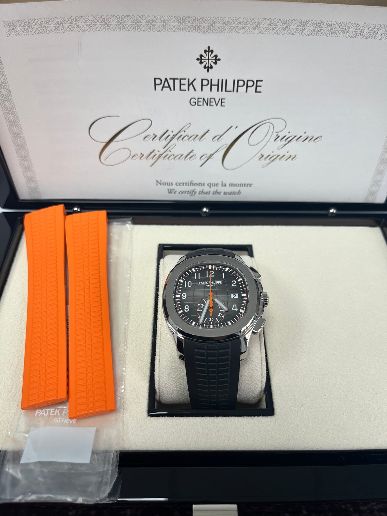 Aquanaut Chronograph Steel Black Dial 5968A-001