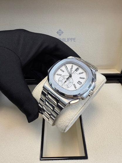 Nautilus Chronograph White Dial 5980/1A-019