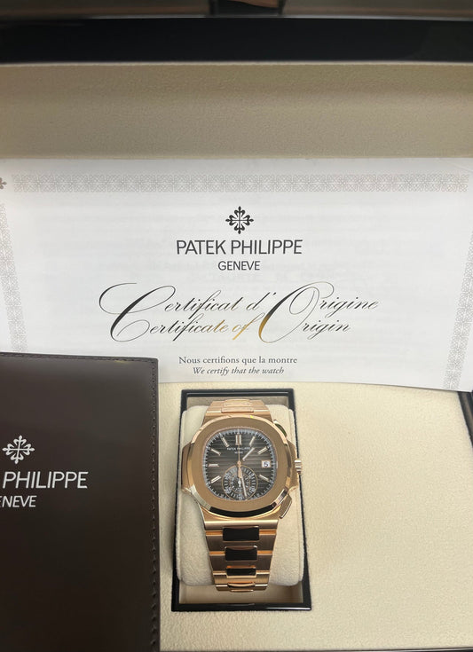 Nautilus Travel Time Chronograph Rose Gold 5990/1R-001
