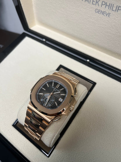 Nautilus Travel Time Chronograph Rose Gold 5990/1R-001