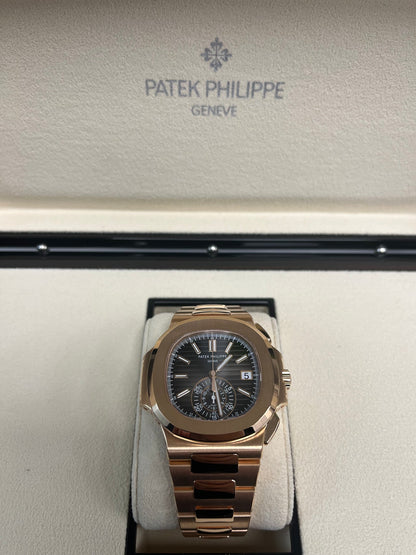 Nautilus Travel Time Chronograph Rose Gold 5990/1R-001