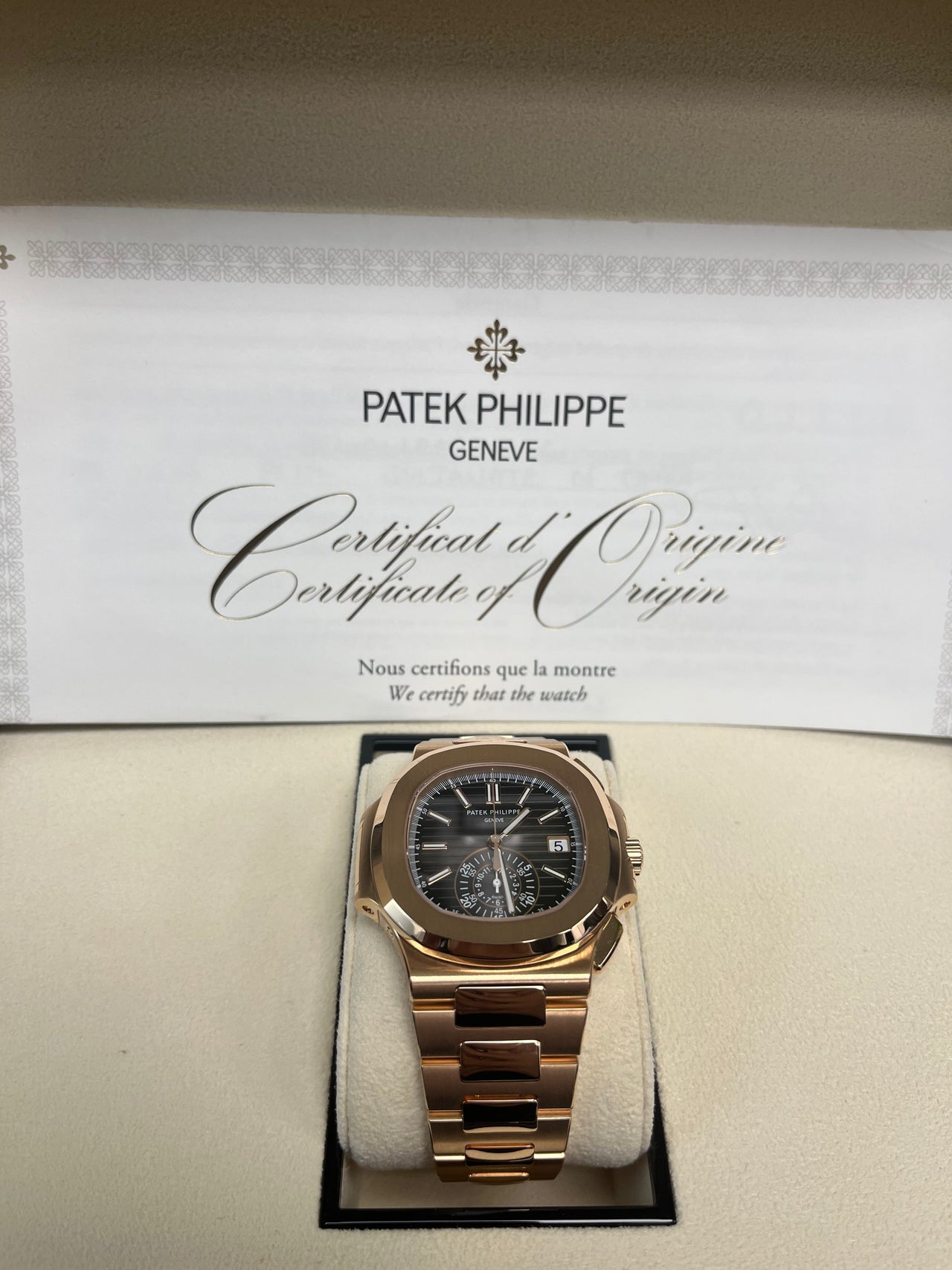 Nautilus Travel Time Chronograph Rose Gold 5990/1R-001