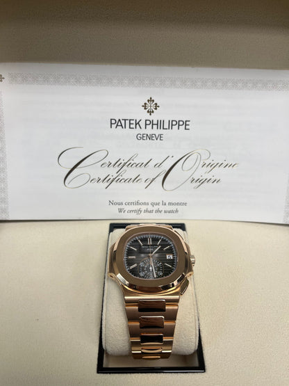 Nautilus Travel Time Chronograph Rose Gold 5990/1R-001