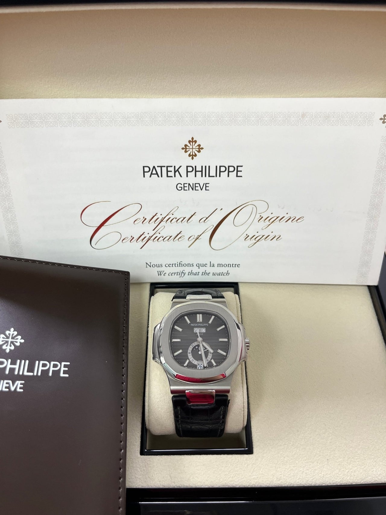 Nautilus Annual Calendar 5726A-001 Leather Strap