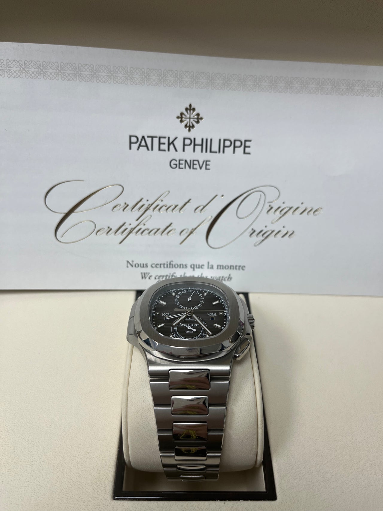 Nautilus Travel Time Chronograph Steel 5990/1A-001
