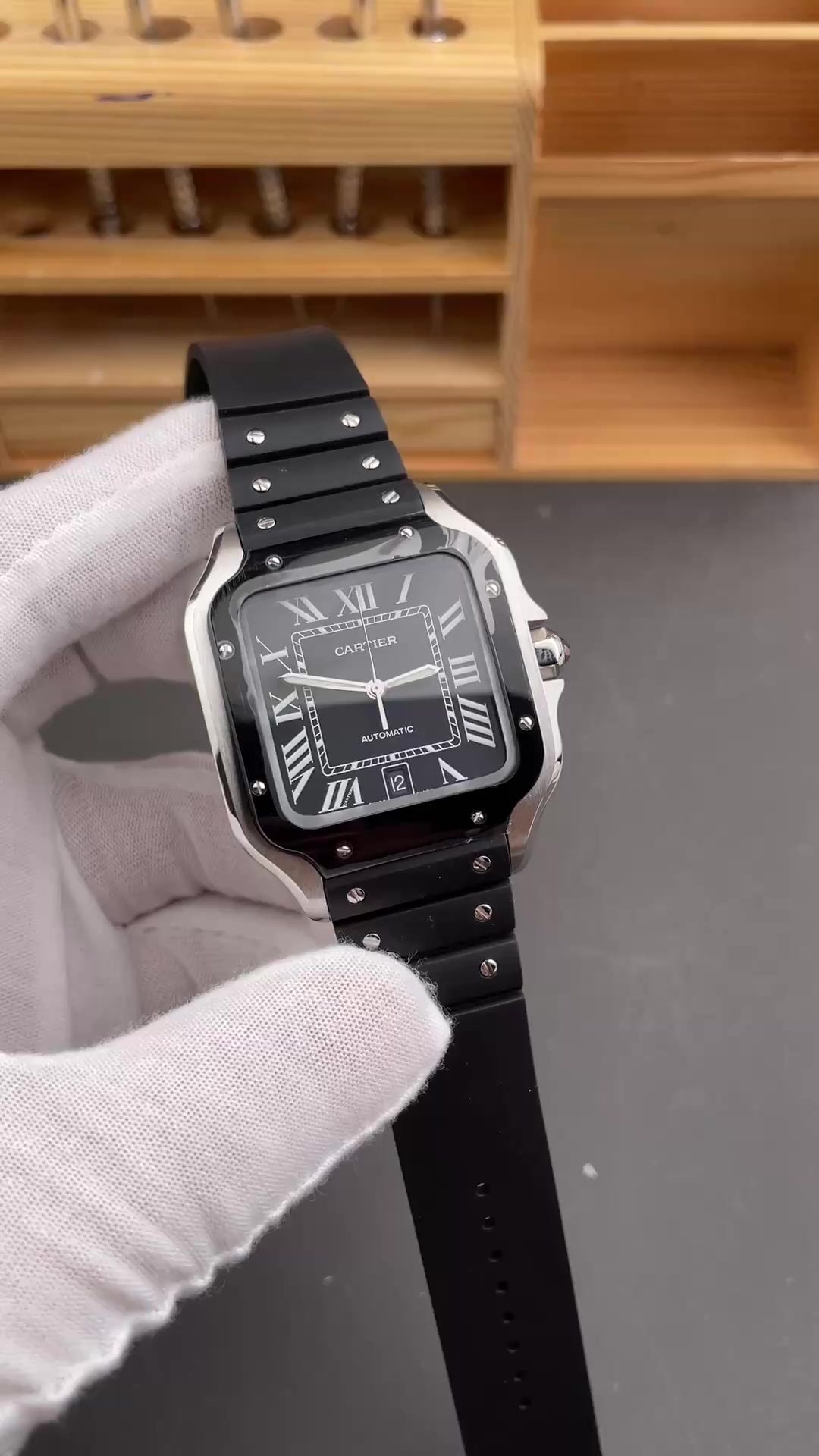 Santos de Cartier Large Black ADLC