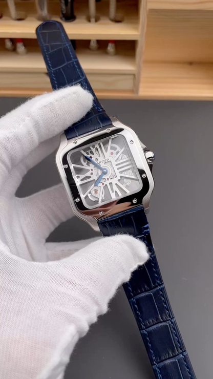 Santos-Dumont Skeleton Blue Strap