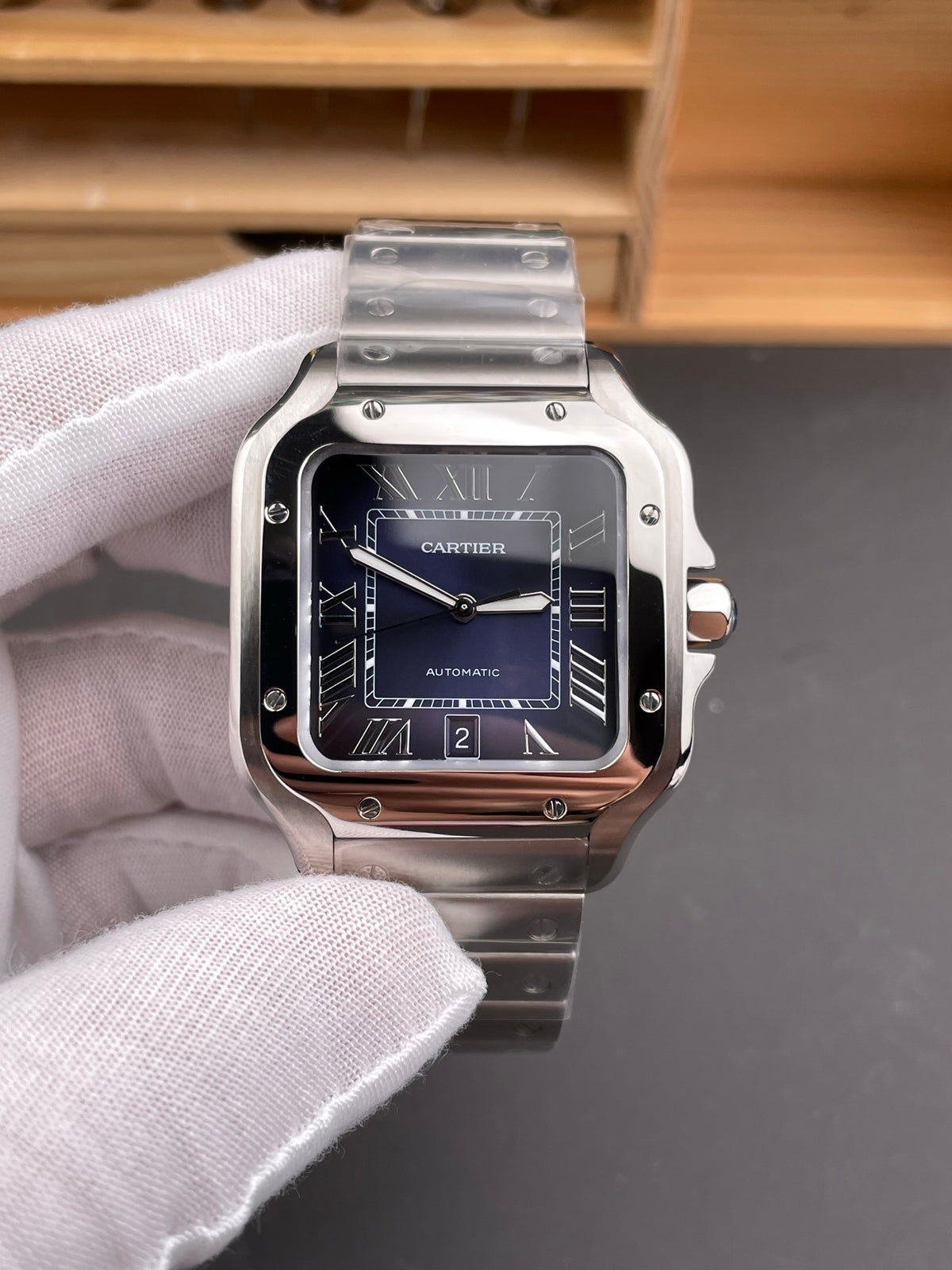 Santos de Cartier Large Blue Dial