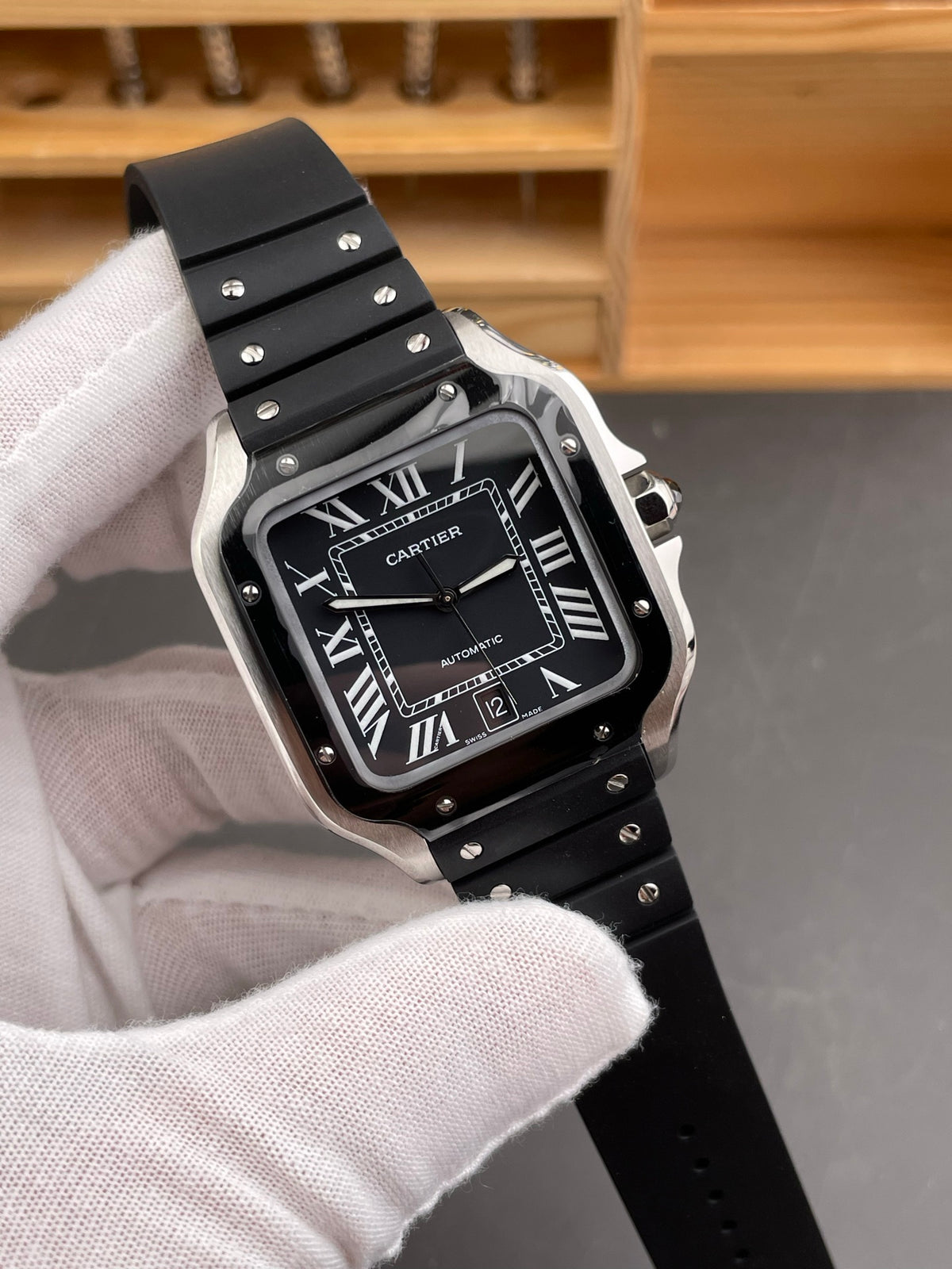Santos de Cartier Large Black ADLC
