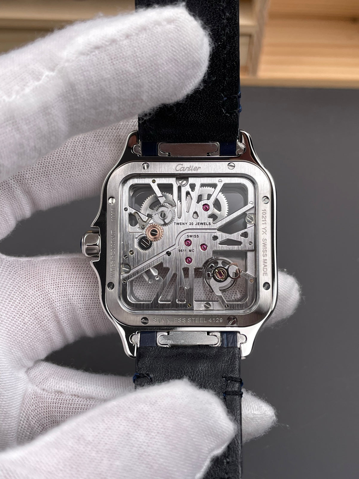Santos-Dumont Skeleton Blue Strap